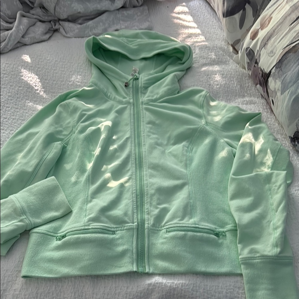 Lululemon green zip up hoodie